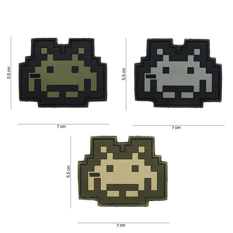 Patch in pvc SPACE INVADER con velcro by 101 Inc.