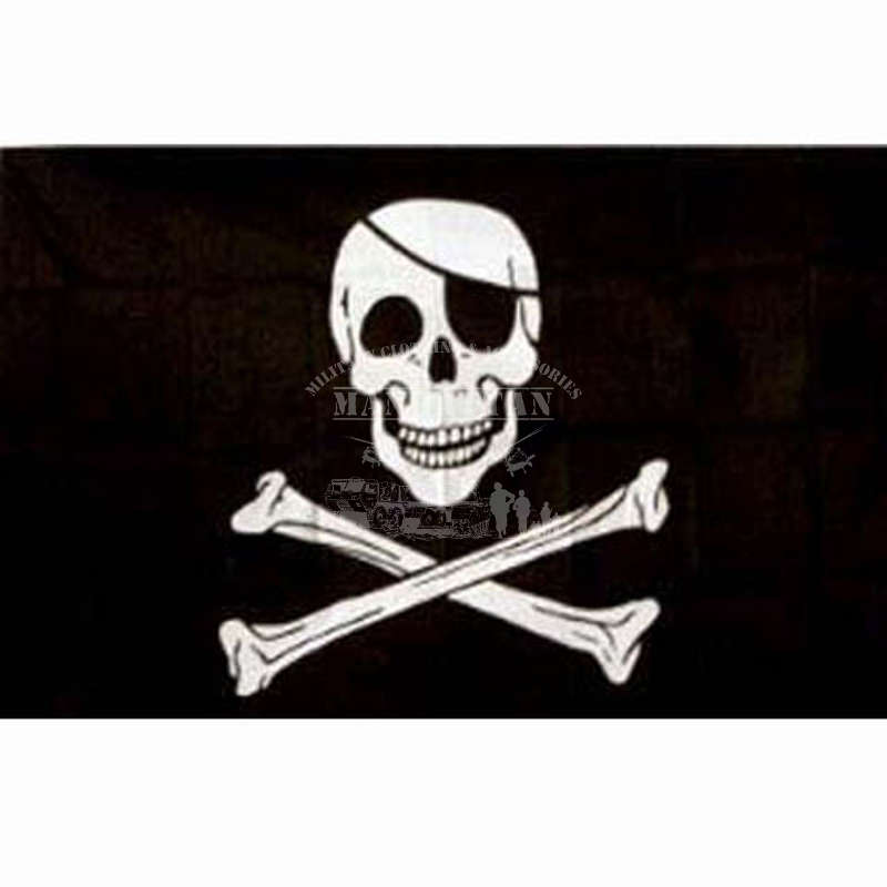 Bandiera da bastone Pirati dei Caraibi Jolly Roger 70x105cm