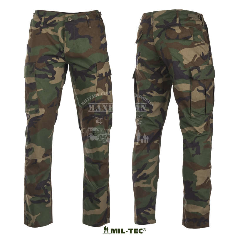 Pantalone RipStop SLIM FIT by MIL-TEC® - Woodland