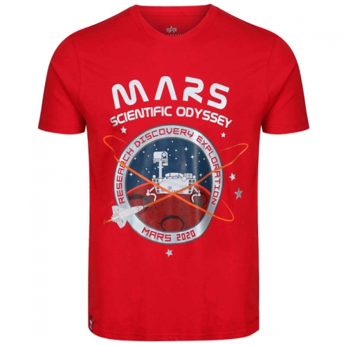 T-Shirt Alpha Industries MISSION TO MARS T - Speed Red