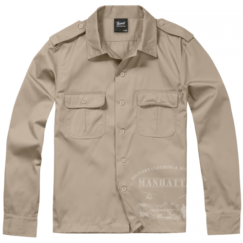 Camicia Brandit US Manica Lunga - Khaki