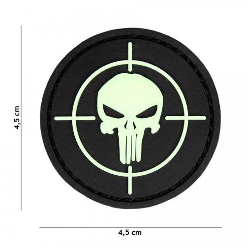 Patch in PVC PUNISHER sight glow in the dark