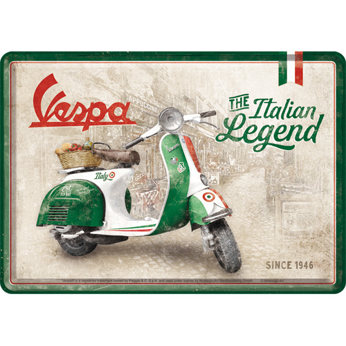 Cartolina Vespa Italian Legend -10x14 cm