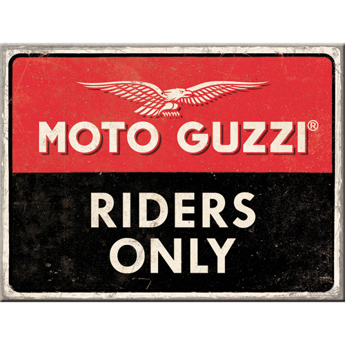 Magnete Moto Guzzi - Riders Only - 6x8 cm