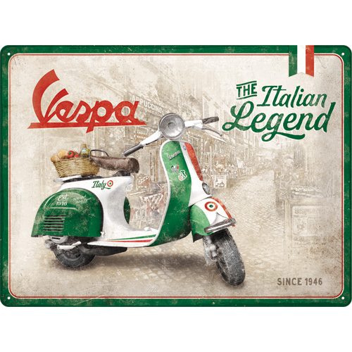 Cartello Vespa - The Italian Legend - 30x40 cm