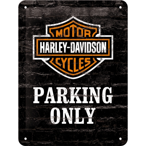 Cartello Harley-Davidson Parking - 15x20 cm