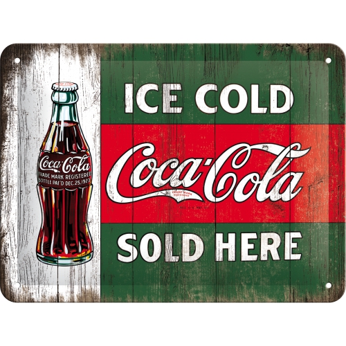 Cartello Coca Cola - Ice Cold - 15x20 cm
