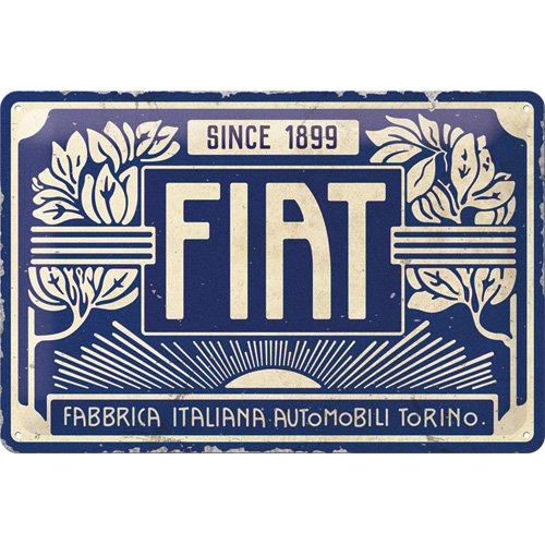 Cartello FIAT - since 1899 - 20x30 cm