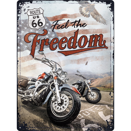Cartello Route 66 Freedom -  30x40 cm 