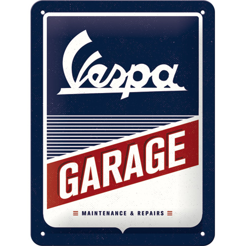Cartello Vespa Garage - 15x20 cm