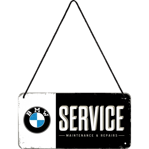 Cartello 10 x 20 cm con filo BMW Service