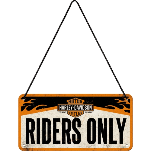 Cartello 10 x 20 cm con filo Harley Davidson Riders Only