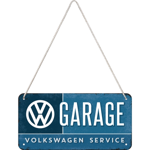 Cartello 10 x 20 cm con filo Volkswagen Garage