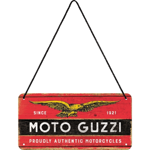 Cartello 10 x 20 cm con filo Moto Guzzi