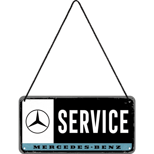 Cartello 10 x 20 cm con filo Mercedes Benz - Service