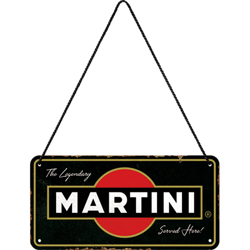 Cartello 10 x 20 cm con filo Martini - Served Here
