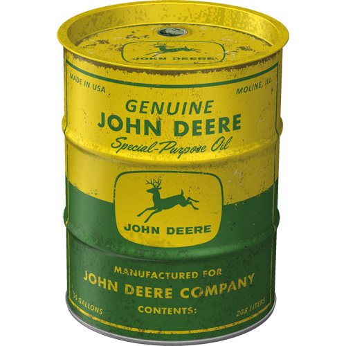 Salvadanaio in metallo - Oil Barrel, 9,3 x 11,7 cm, John Deere - Special Purpose Oil