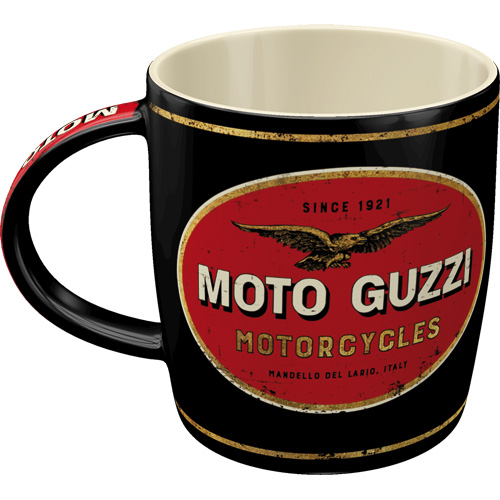 Tazza in ceramica Moto Guzzi - Logo Motorcycles, diametro 8,5 x h 9 cm