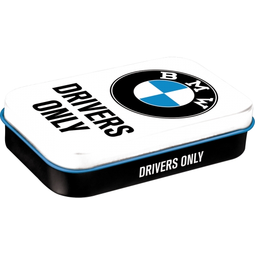 Scatolina XL in metallo con mentine 6 x 9,5 x 2 cm, BMW - Drivers Only