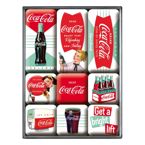 Set di 9 magneti a tema Coca Cola - 1
