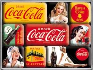 Set di 9 magneti a tema Coca Cola - 2