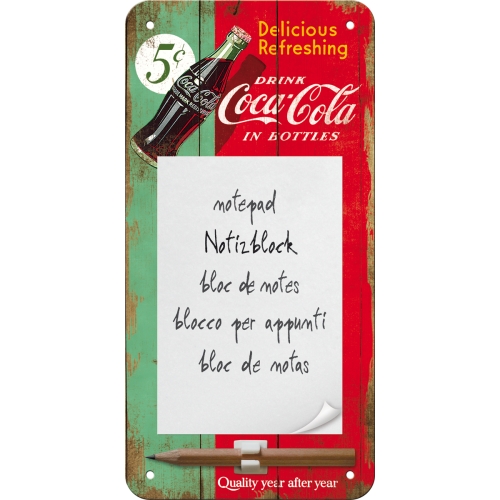 Notes magnetico Coca Cola, 10 x 20 cm