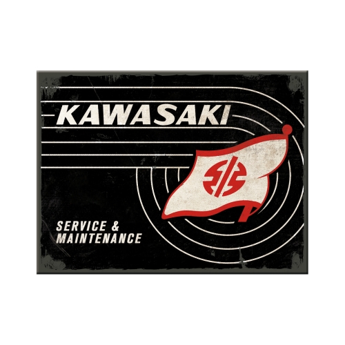 Magnete Kawasaki Logo - 6x8 cm