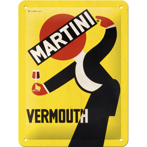 Cartello Martini Vermouth - 15x20 cm