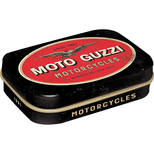 Scatolina in metallo con mentine 6 x 4 x 1,7 cm, Moto Guzzi - Logo Motorcycles
