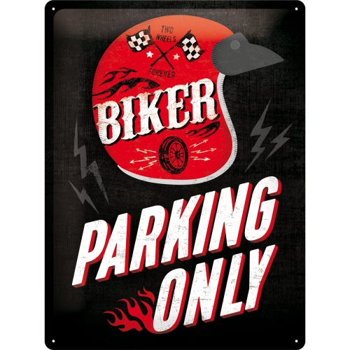 Cartello Biker Parking Only - 30x40 cm