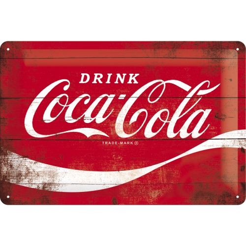 Cartello Coca Cola Wave - 20x30 cm