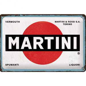 Cartello Martini Logo - 20x30 cm