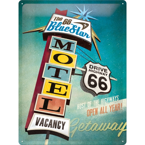 Cartello Route 66 Motel - 30x40 cm