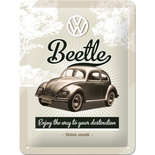 Cartello VolksWagen Beetle - 15x20 cm 