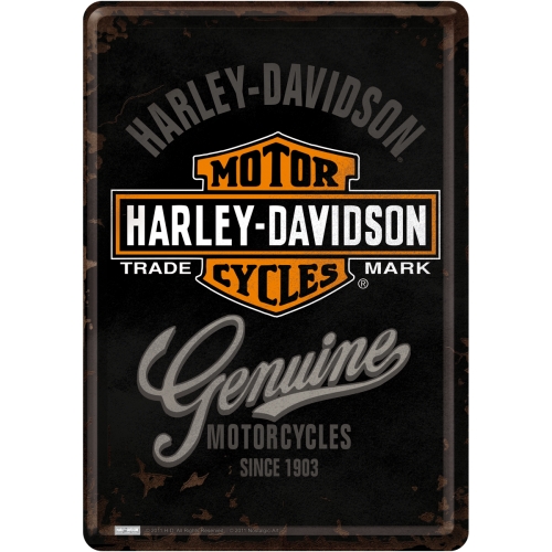 Cartolina Harley-Davidson Genuine Black - 10x14 cm