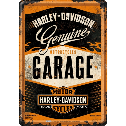 Cartolina Harley-Davidson Garage Orange - 10x14 cm