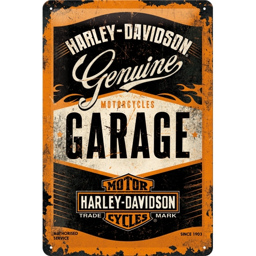 Cartello Harley Davidson Garage - 20x30 cm