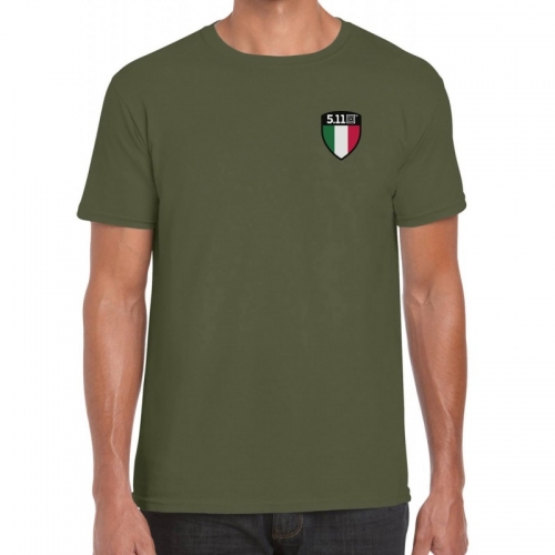 T-Shirt 5.11 - SHIELD S/S TEE ITALY - Military Green