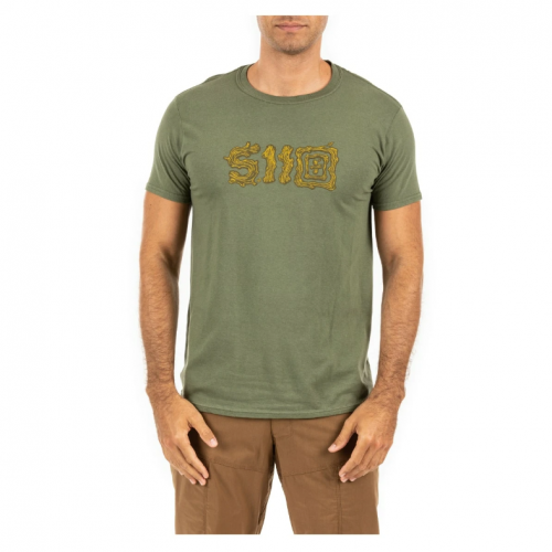 T-Shirt 5.11 STICKS AND STONES S/S TEE  - Military Green
