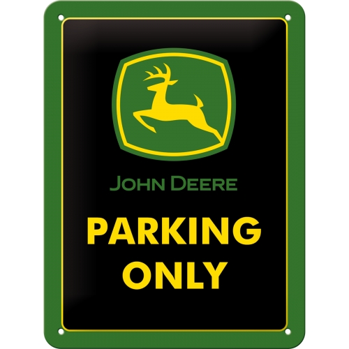 Cartello John Deer - Parking Only - 15x20 cm