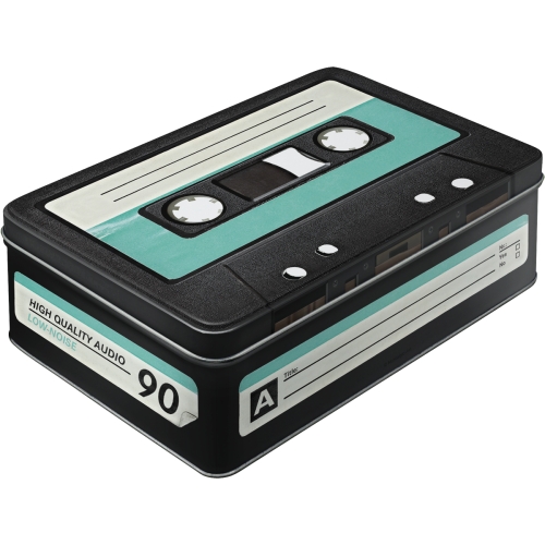 Scatola bassa 23 x 16 xh 7 cm Retro Cassette