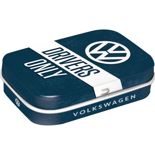 Scatolina in metallo con mentine 6 x 4 x 1,7 cm, Volkswagen-Drivers Only