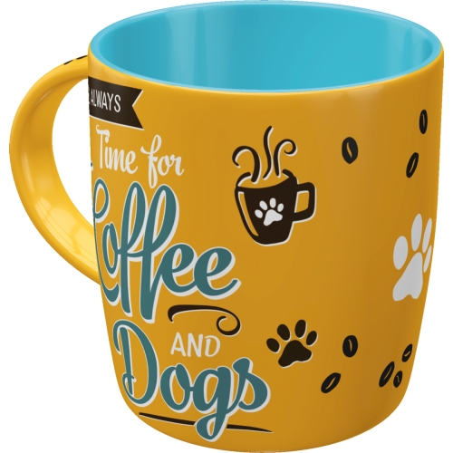 Tazza in ceramica Coffee & Dogs, diametro 8,5 x h 9 cm
