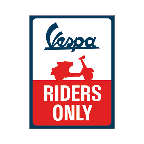 Magnete Vespa Riders Only - 6x8 cm