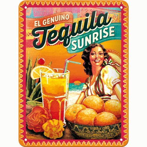 Cartello Tequila Sunrise - 15x20 cm