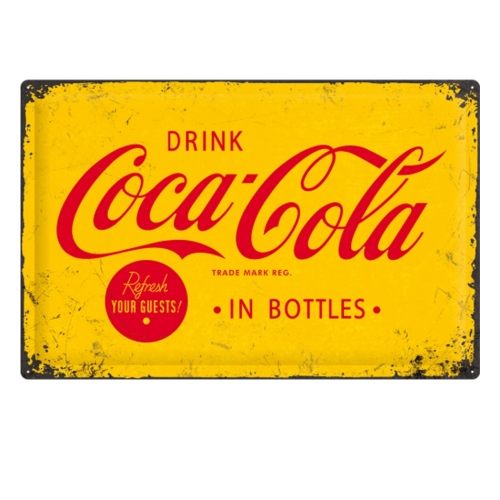 Cartello Coca Cola Yellow - 40x60 cm