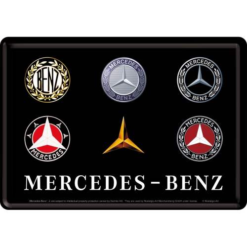 Cartolina Mercedes Benzo Logo Evolution - 10 x 14 cm