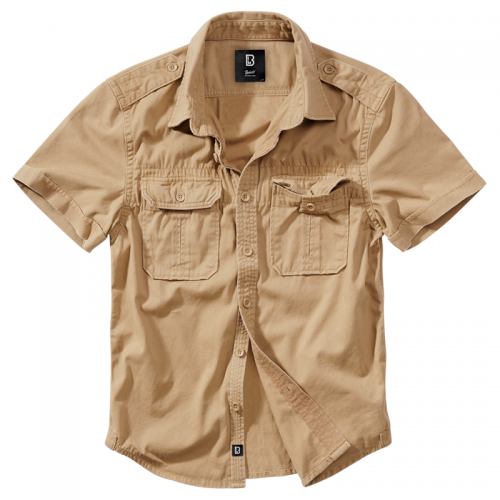 Camicia Vintage Shirt Short by Brandit - Camel