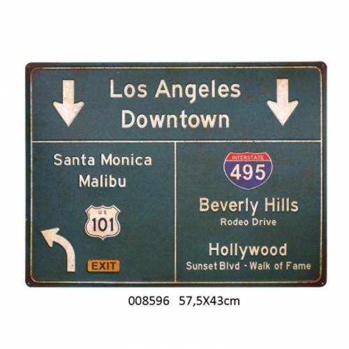 Targa in metallo LOS ANGELES - DOWNTOWN