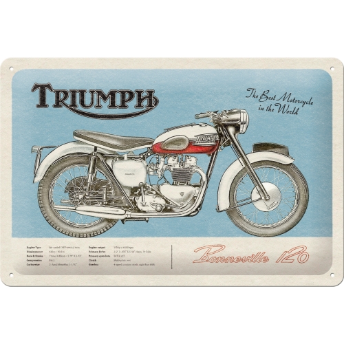 Cartello Triumph Bonneville - 20 x 30 cm